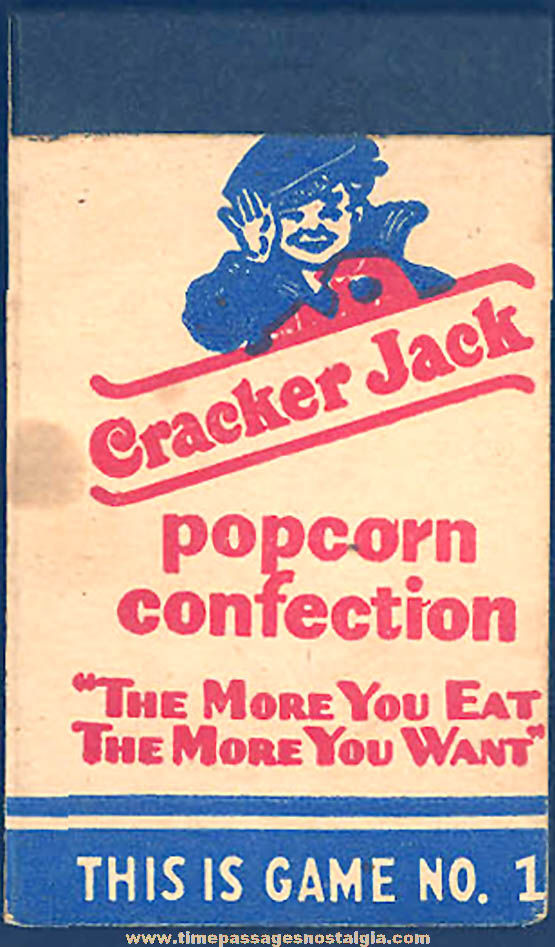 1946 Cracker Jack Pop Corn Confection Magic 13 Slate series Paper Toy Prize #1