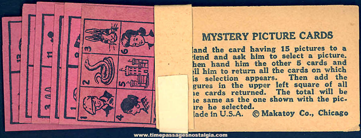 1943 Cracker Jack Pop Corn Confection Paper Toy Prize Mystery Picture Cards