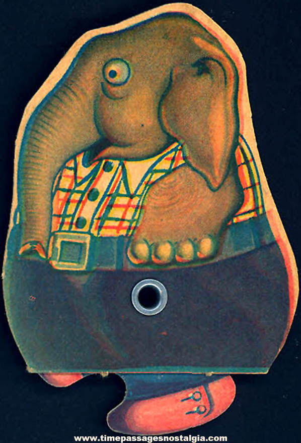 1950 Cracker Jack Pop Corn Confection Elephant Character Rolling Walker Toy Prize