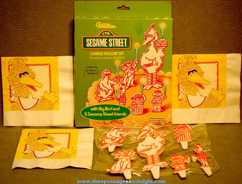 ©1979 Jim Henson’s Sesame Street Muppets Character Boxed Candle Holder Set with Bonus