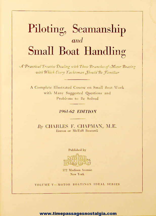 1961 Piloting Seamanship and Small Boat Handling Hard Back Book