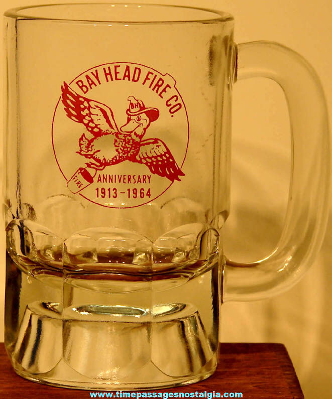 1913 - 1964 Bay Head Fire Company 50th Anniversary Advertising Souvenir Imprinted Drink Mug