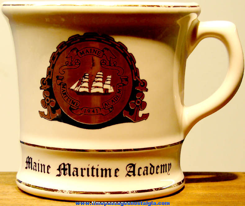 Old Maine Maritime Academy Advertising Souvenir Ceramic Coffee Cup