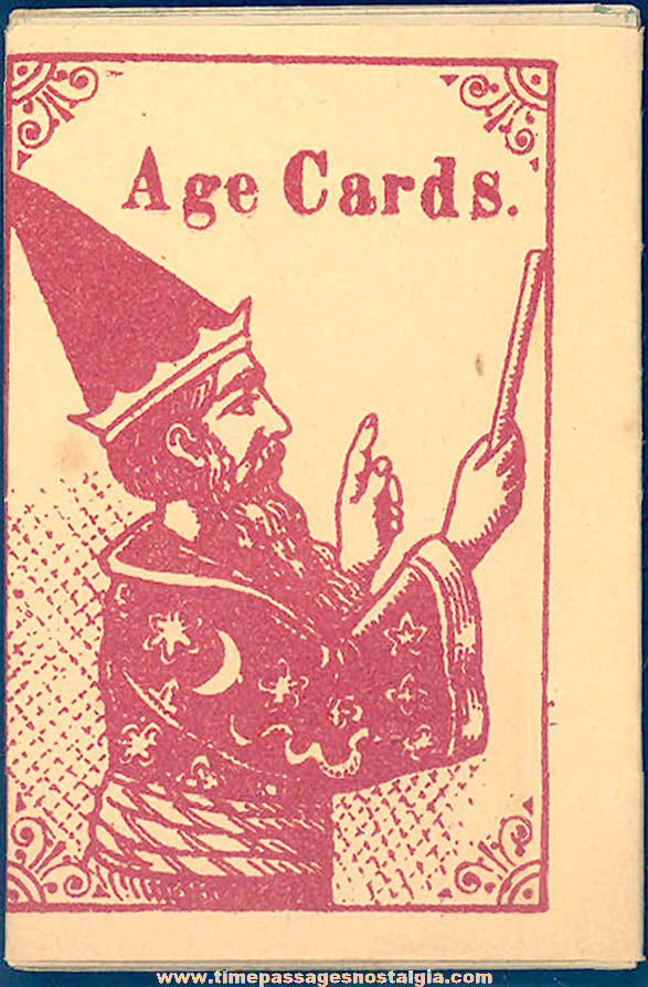 Old Unused Cracker Jack Pop Corn Confection Paper Toy Prize Age Cards Set