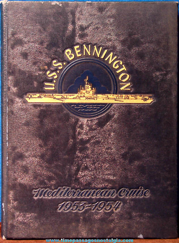 1953 – 1954 United States Navy U.S.S. Bennington CVA-20 Aircraft Carrier Ship Advertising Souvenir Cruise Book