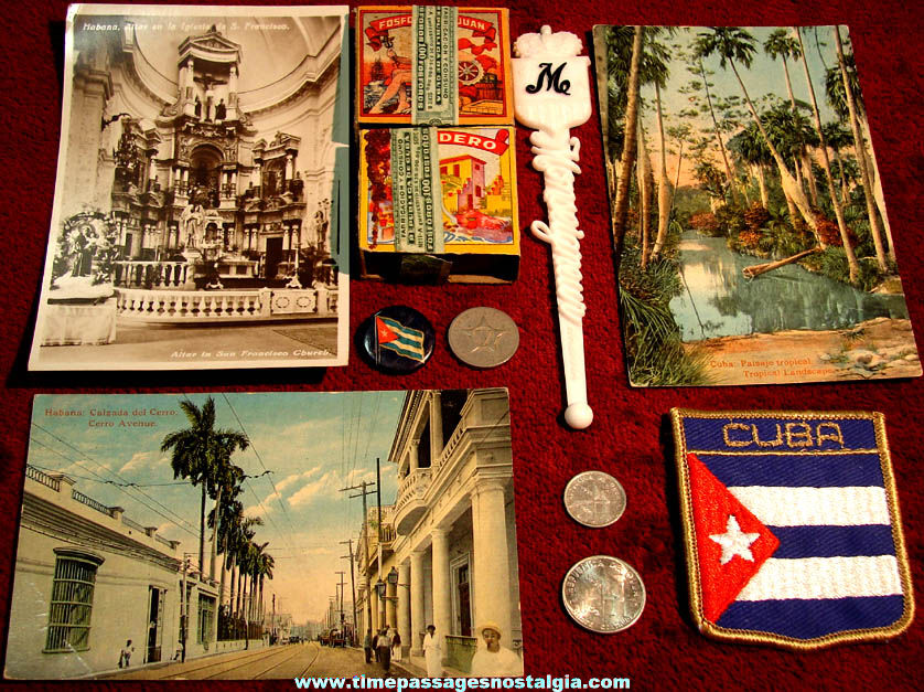 (11) Different Small Old Cuba or Cuban Advertising or Souvenir Items