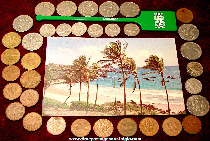 (37) Small Old Barbados Caribbean Island Advertising and Souvenir Items