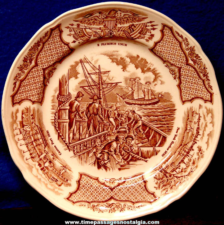 United States Navy U.S.S. Constitution Fair Winds Historic Scenes Commemorative Plate