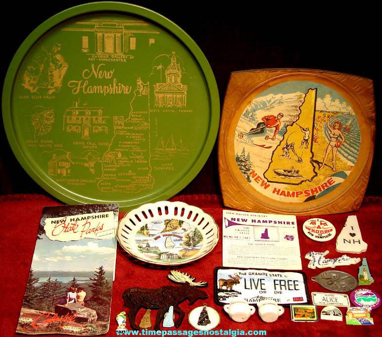 (23) Small Old New Hampshire Advertising & Souvenir Items