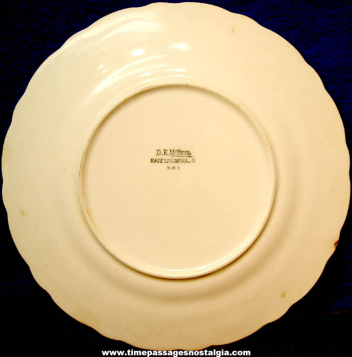 1921 Clearlake Oklahoma Advertising Souvenir Porcelain or Ceramic Calendar Bird Plate