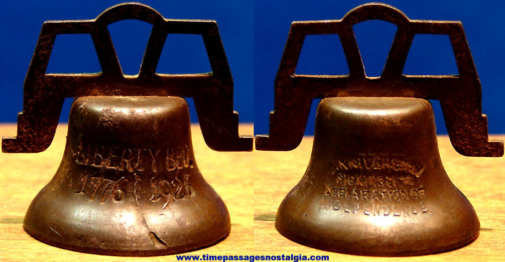 1776 - 1926 Liberty Bell 150th Anniversary Miniature Advertising Souvenir Bell
