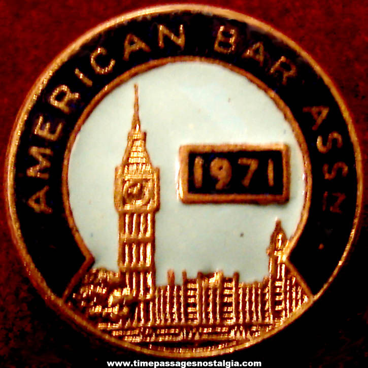 1971 American Bar Association Lawyer or Attorney Enameled Pin