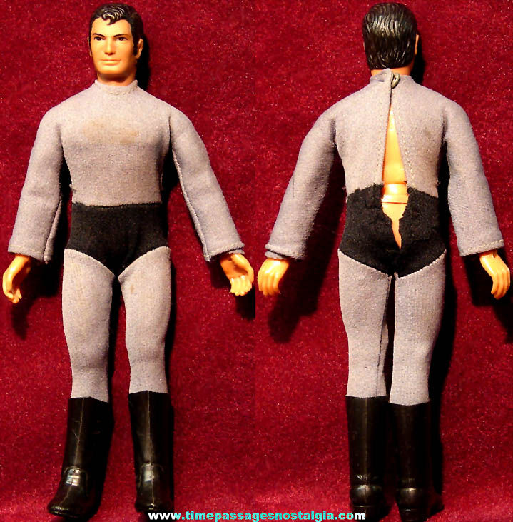 1974 Mego Superman Character Action Figure Toy Doll with Batman Outfit