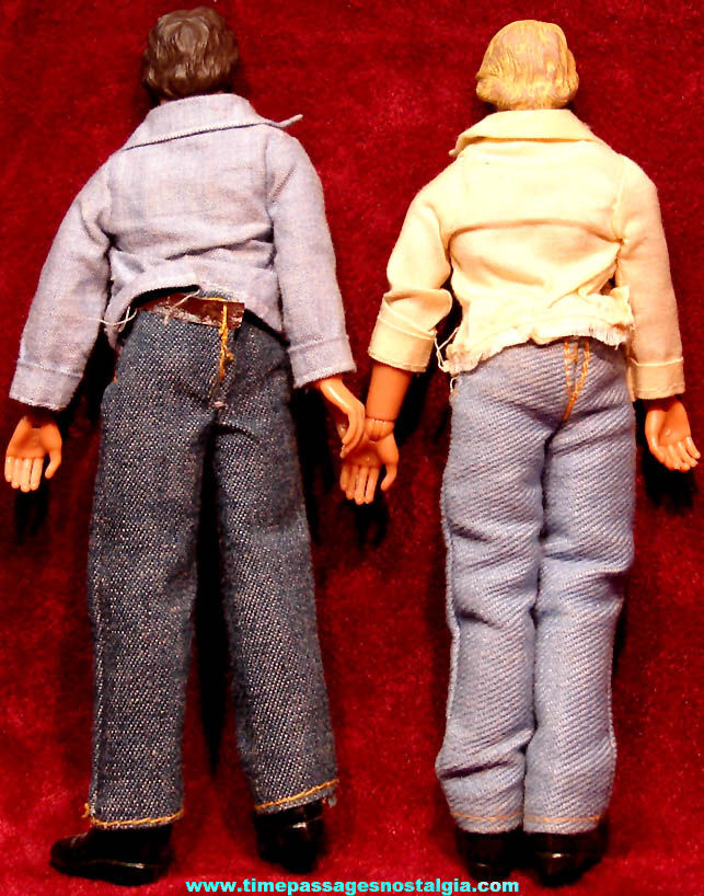 (2) 1980 Mego Dukes of Hazzard Character Action Figure Toy Doll with Clothes