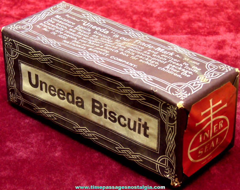 Early National Biscuit Company Five Cent Uneeda Biscuit Store Dummy Paper Package