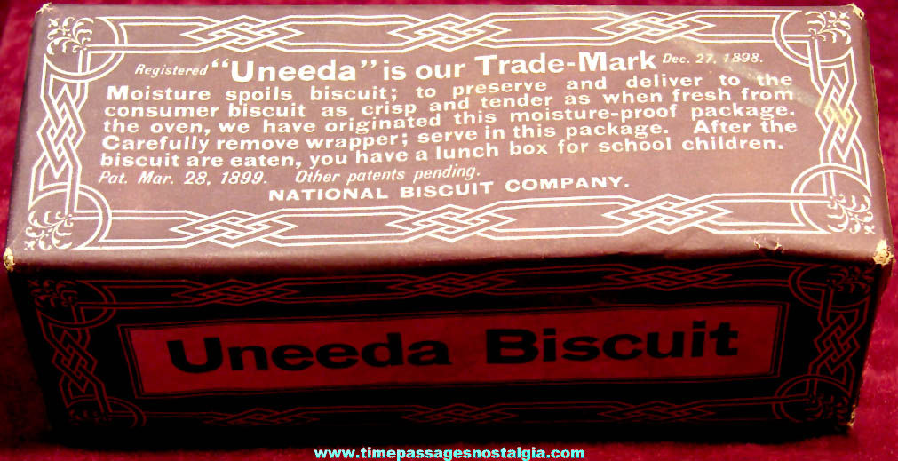 Early National Biscuit Company Five Cent Uneeda Biscuit Store Dummy Paper Package