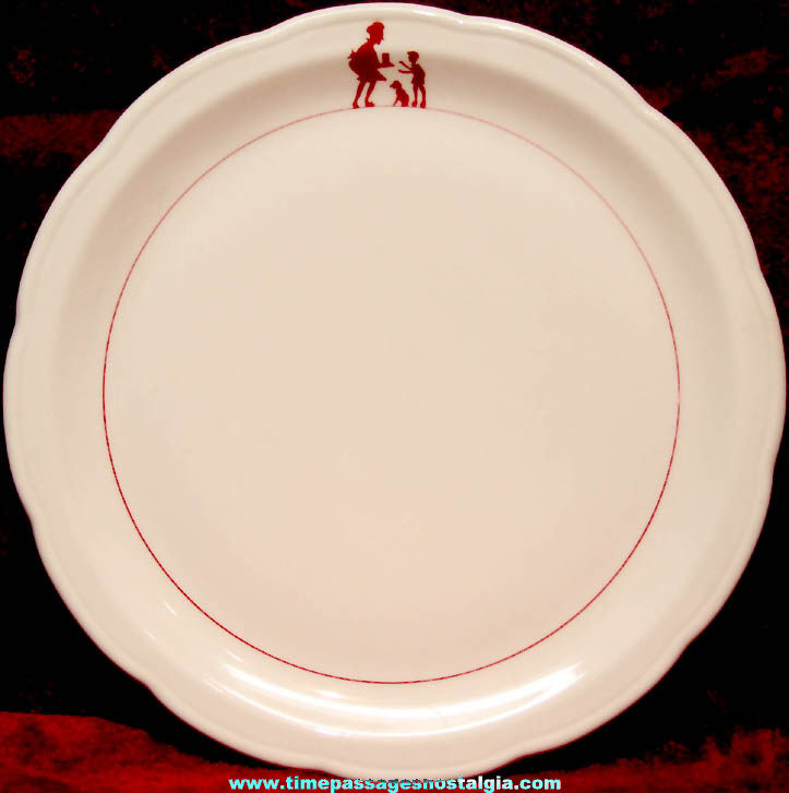Large Old Howard Johnsons Restaurant Advertising Heavy Porcelain Dinner Plate