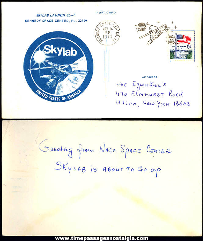 1973 Skylab SL-1 Launching Kennedy Space Center Advertising Post Card