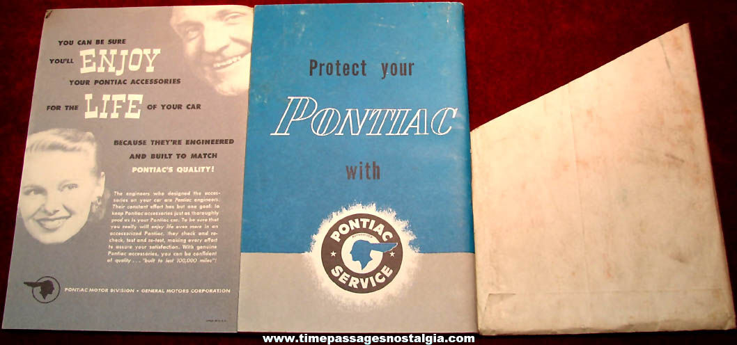 1953 Pontiac Automobile Owners Guide Books with Envelope