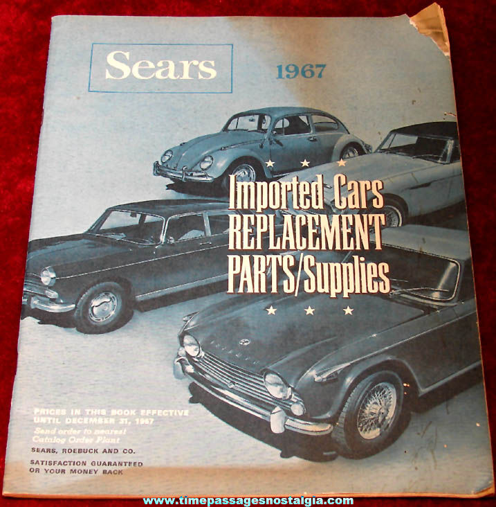 1967 Sears Roebuck and Company Imported Cars Replacement Parts & Supplies Catalog
