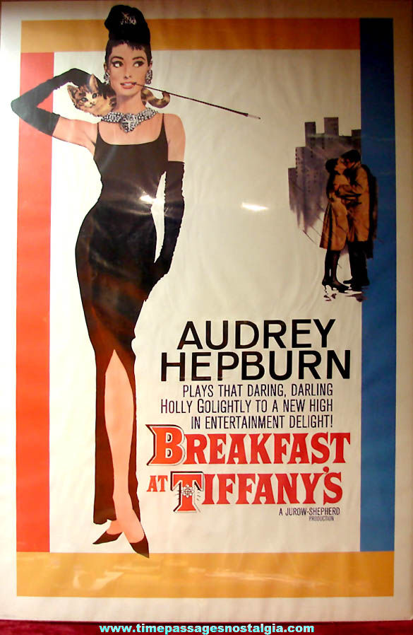 Colorful ©1961 Audrey Hepburn Breakfast At Tiffany’s Movie Poster