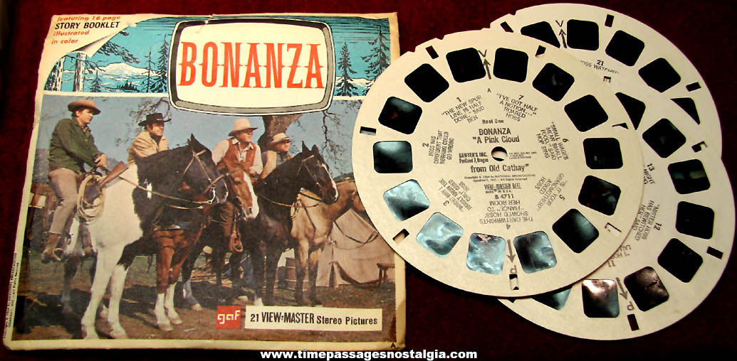 ©1964 Bonanza A Pink Cloud From Old Cathay View Master Reel Set