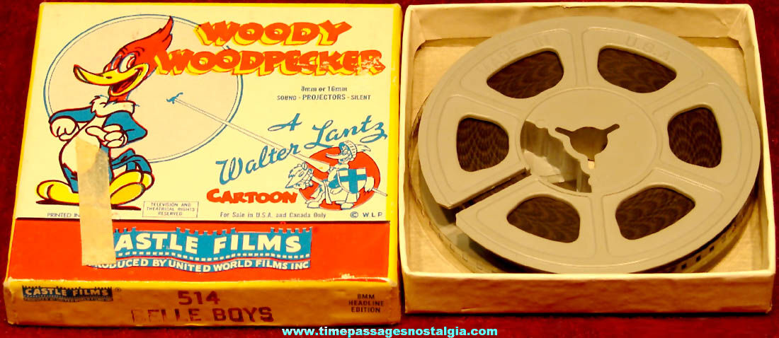 Old Boxed Woody Woodpecker 8mm Walter Lantz Cartoon Castle Film