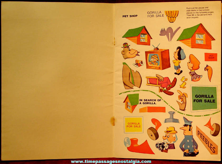 ©1974 Hanna Barbera’s Magilla Gorilla Punch Out Stick & Color Activity Booklet