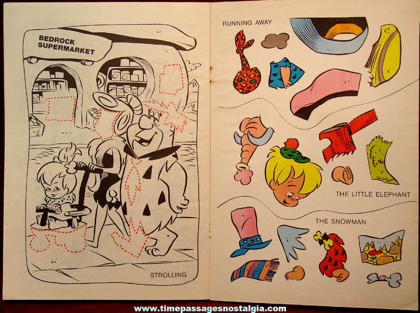 ©1974 Hanna Barbera’s Pebbles & Bamm Bamm Punch Out Stick & Color Activity Booklet
