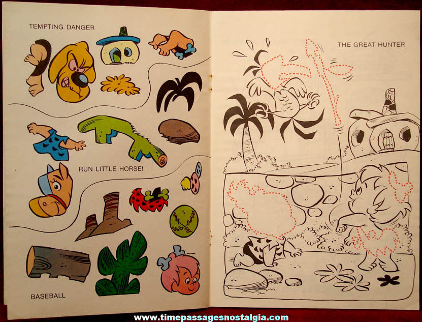 ©1974 Hanna Barbera’s Pebbles & Bamm Bamm Punch Out Stick & Color Activity Booklet
