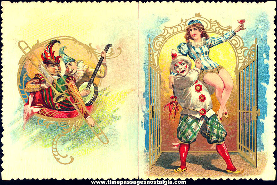 Colorful 1906 French Ball Odd Fellows Hall Boston Massachusetts Invitation Card