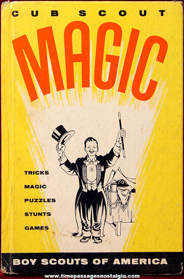1960 Cub Scout Magic Illustrated Hard Back Magician Book