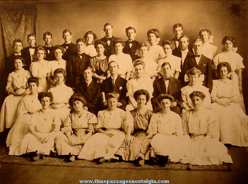 Large Early School Graduation Class Photograph