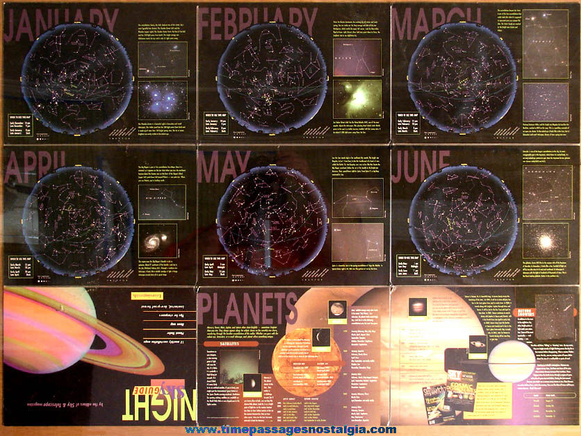 Two Sided (18) Panel 1999 Sky & Telescope Magazine Night Sky Guide