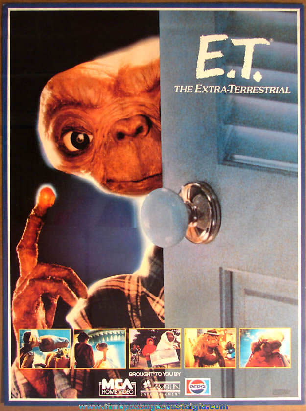 Unused 1982 ET The Extra Terrestrial Pepsi Advertising Movie Poster