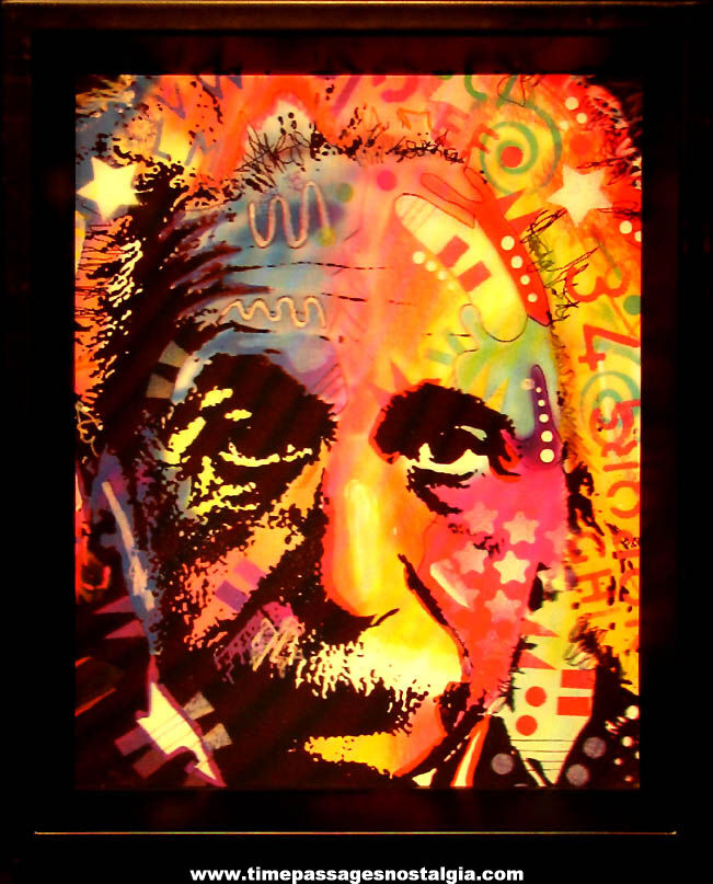 Colorful Framed Albert Einstein 3D Flicker Lenticular Picture