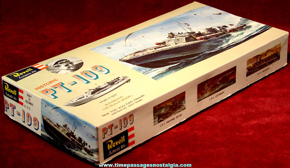 Boxed 1963 United States Navy Motor Torpedo PT-109 Revell Plastic Patrol Boat Model Kit