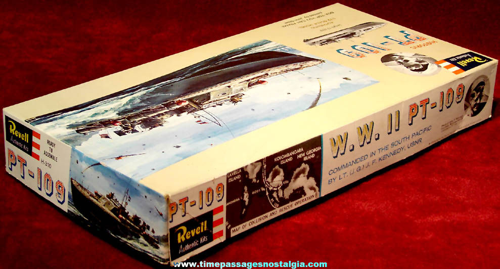 Boxed 1963 United States Navy Motor Torpedo PT-109 Revell Plastic Patrol Boat Model Kit