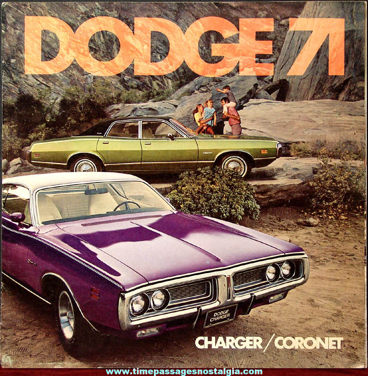 1971 Dodge Charger and Coronet Automobile Dealership Advertising Booklet