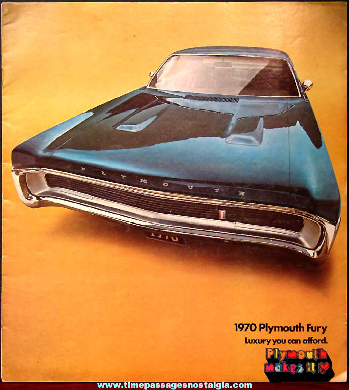 1970 Chrysler Plymouth Automobile Dealership Advertising Booklet
