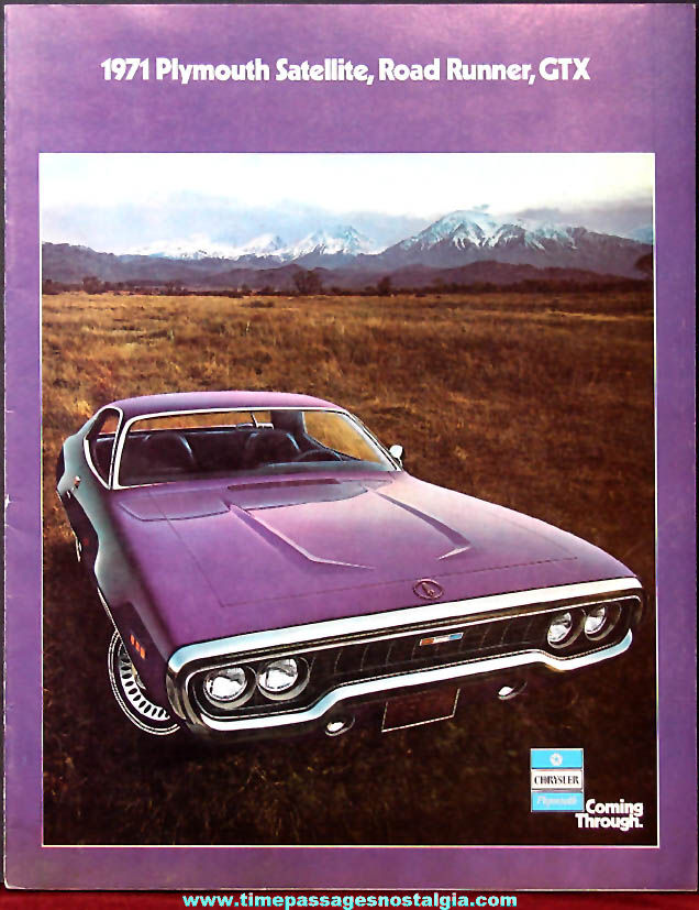1971 Chrysler Plymouth Automobile Dealership Advertising Booklet