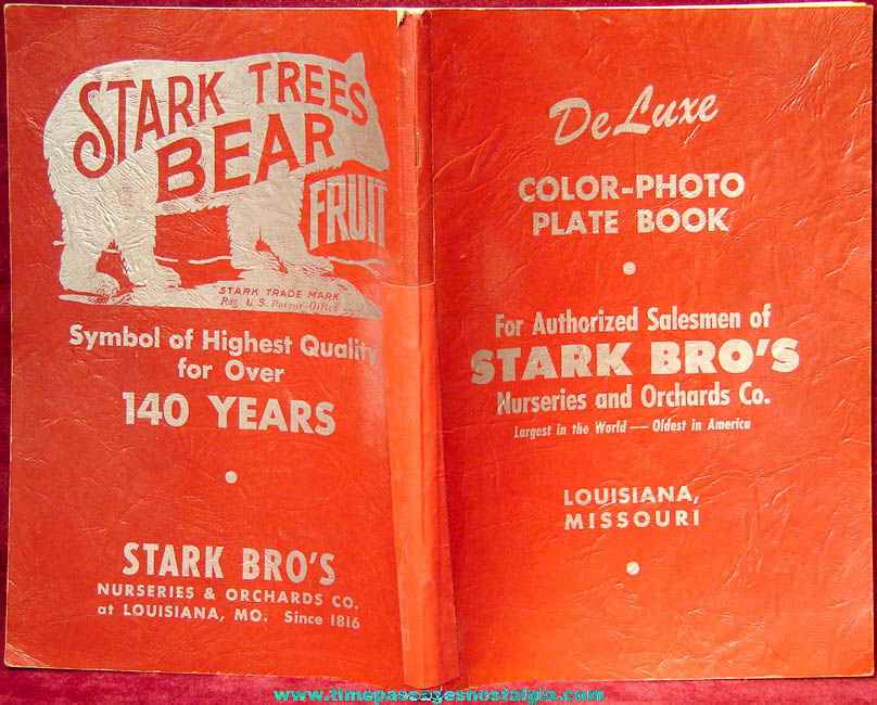(2) Different Colorful 1956 Stark Brothers Nursery & Orchards Company Salesman Items