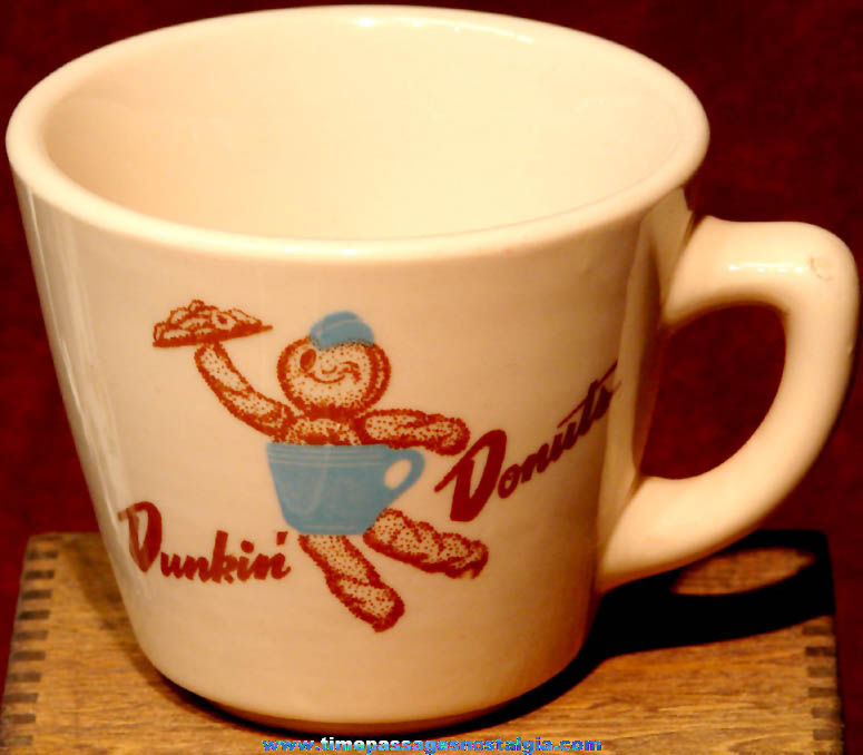 1950s Dunkin Donuts Restaurant Dunkie Advertising Character Heavy Ceramic Coffee Cup