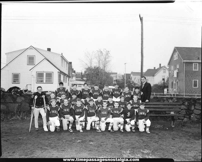 1976 St. Therese Massachusetts School Football Team Photograph Negative