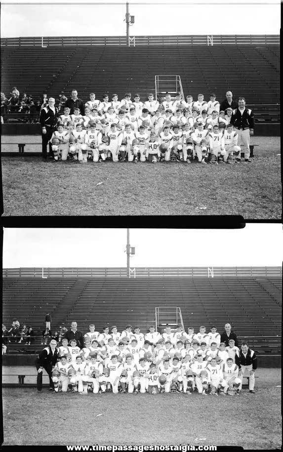 (2) 1976 Huskies Massachusetts School Football Team Photograph Negatives