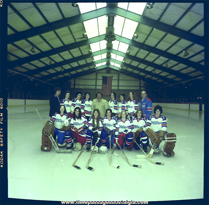 (20) 1976 Massachusetts Port Authority Jets Girls Hockey Team and Banquet Award Photograph Negatives