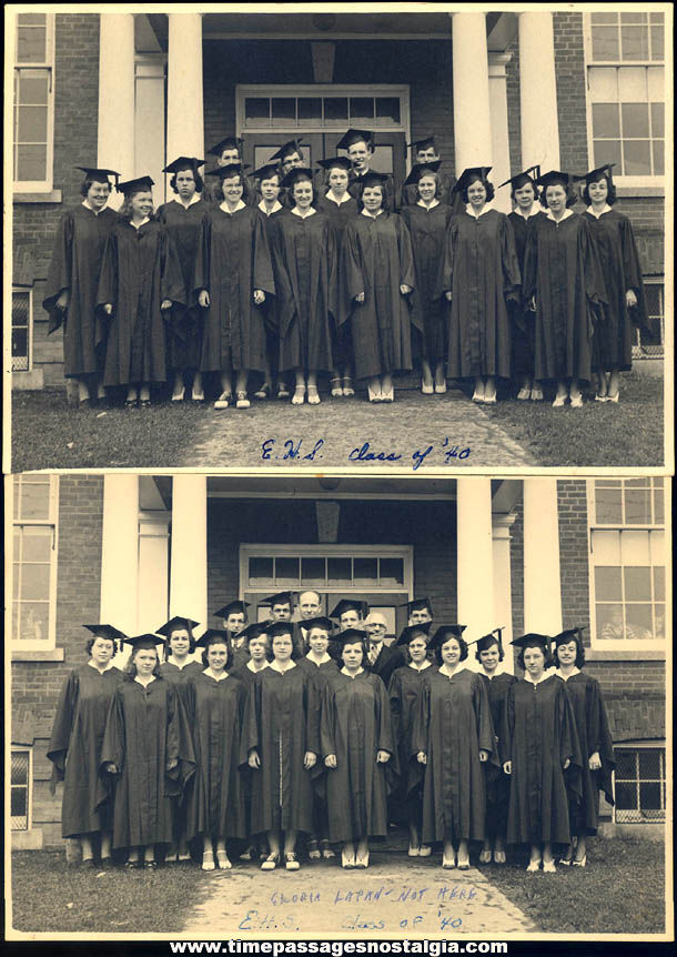 (8) 1930  1940 Enfield New Hampshire Schools Named Student Photographs