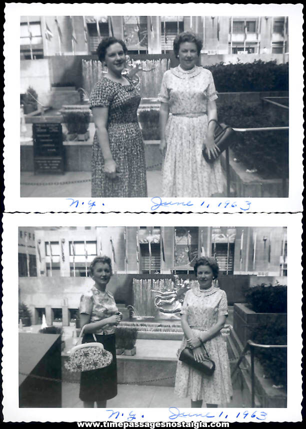 (7) 1953  1963 New York City High School Class Trip Souvenir Black & White Photographs