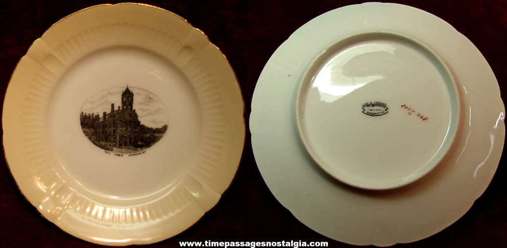Old Hinsdale New Hampshire Advertising Souvenir Porcelain or Ceramic Plate