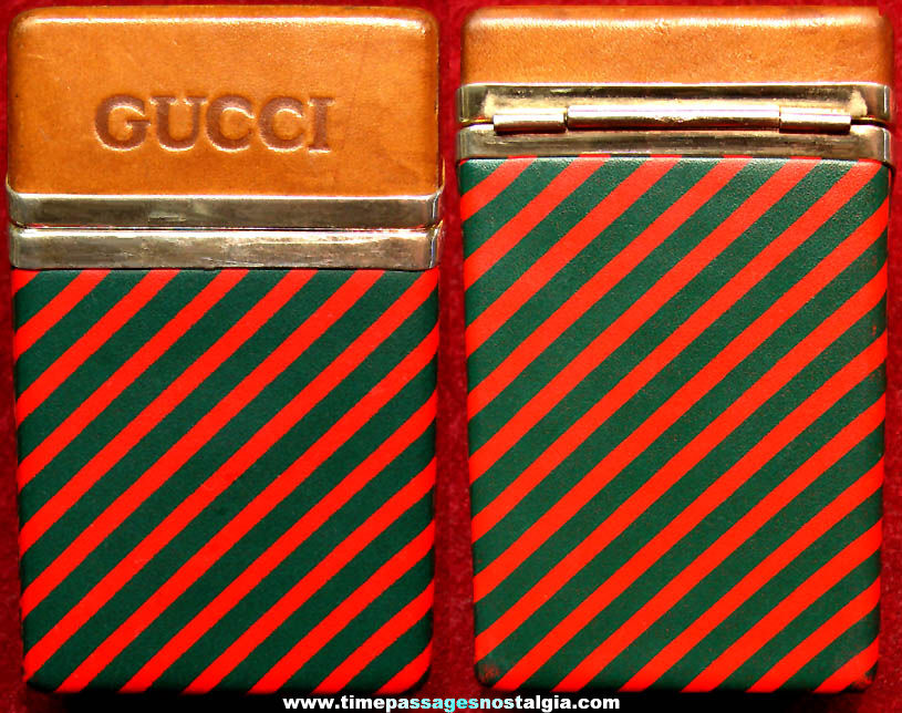 Colorful Old Gucci Advertising Cigarette Pack Holder